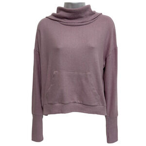 Hippie Rose Womens XS Lilac Dream Soft Cozy Cowl Neck Crop Top Shirt Blouse